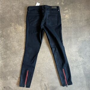 NWT Etienne Marcel black moto skinny jeans